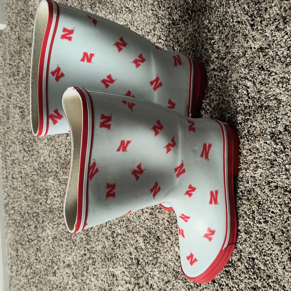 Nebraska Husker Rain Boots